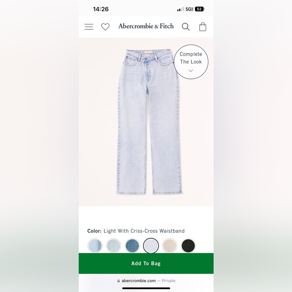 the dad high waisted abercrombie jesns nwt